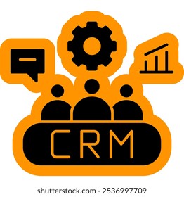 Customer Relation Management Icon, Bussines Icon