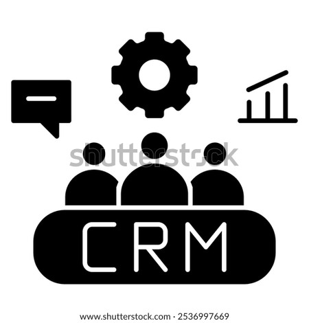 Customer Relation Management Icon, Bussines Icon