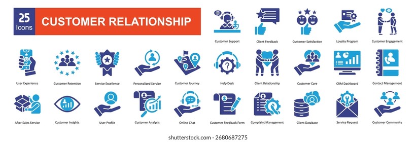 Conjunto de iconos de relación de Cliente colecciones
