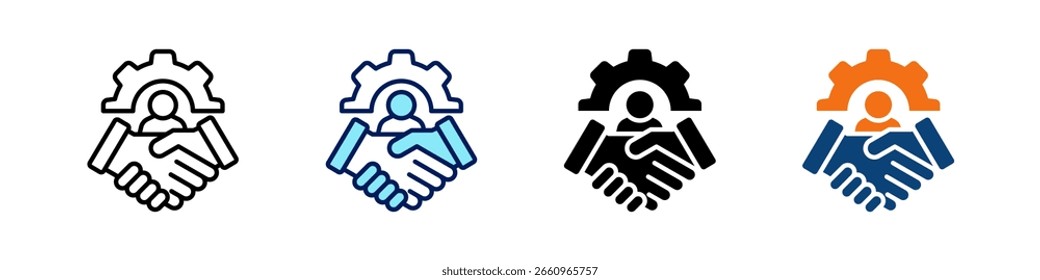 Customer Relationship All In One Icon Multi Styles Vectorsatz