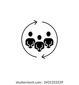 customer relationship concept line icon. Simple element illustration. customer relationship concept outline symbol design.