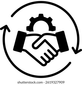 Customer Relationship Icon Mixed Vector Illustration
