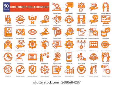 Customer Relationship  icon sets collections
