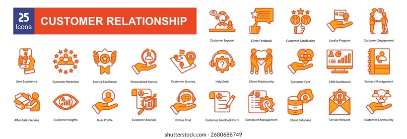 Conjunto de iconos de relación de Cliente colecciones

