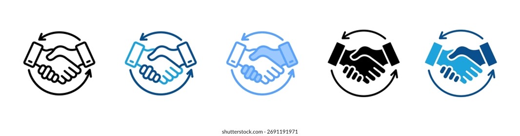 ícone Relacionamento com o Cliente folha de coleta de vários estilos