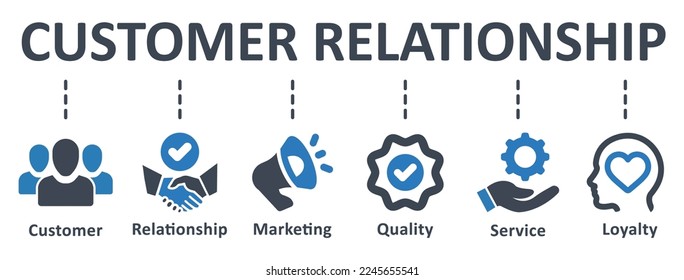 Customer Relationship icon - vector illustration . customer, relationship, marketing, quality, service, loyalty, profit, advertising, infographic, template, concept, banner, icon set, icons .