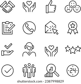 Customer Relationship Icons vector design