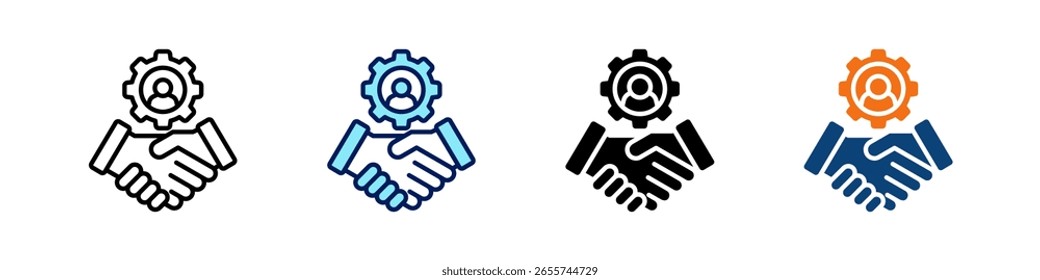 Conjunto de vetores de vários estilos do Customer Relationship Management All-In-One