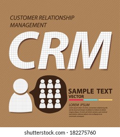 Customer relationship management. Business concept vector illustration.