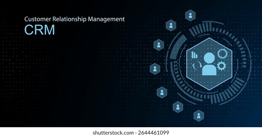Customer relationship management concept background.
