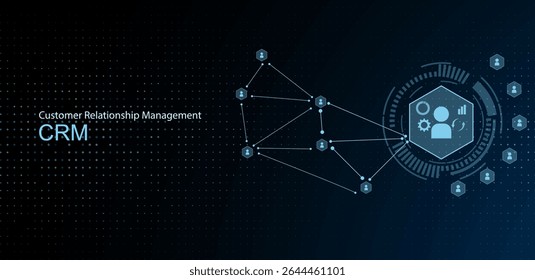 Customer relationship management concept background.
