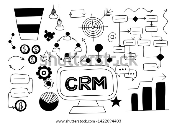 Customer Relationship Management Concept Crm Hand のベクター画像素材 ロイヤリティフリー