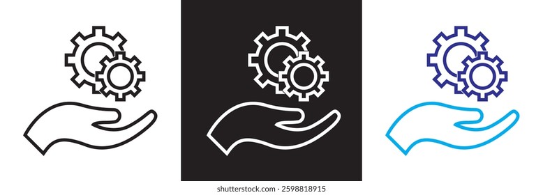 Customer relationship management CRM icon.  Vector illustration. isolated on white and black background. EPS 10 