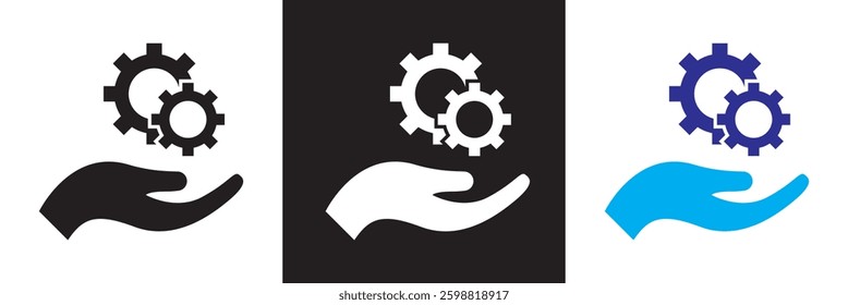 Customer relationship management CRM icon.  Vector illustration. isolated on white and black background. EPS 10 