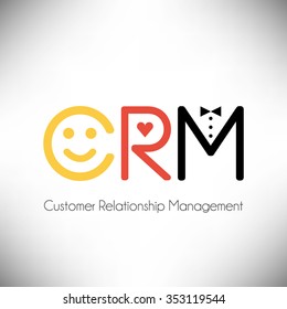 Customer Relationship Management, CRM Icon Vector Design