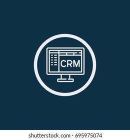 Customer relationship management flat icon 