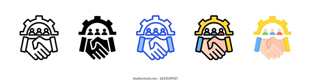 Customer Relationship Management Icon Collection With Multiple Styles
