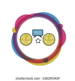 Customer Relationship Management icon flat design