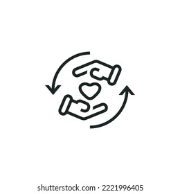 Customer relationship management icon isolated on white background