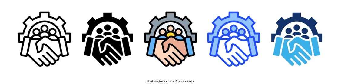 Customer Relationship Management Icon Set With Multiple Style Collection