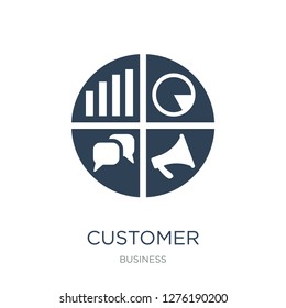 customer relationship management icon vector on white background, customer relationship management trendy filled icons from Business collection, customer relationship management vector illustration