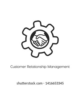 Customer relationship management  icon vector symbol