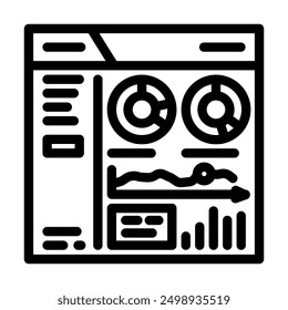 customer relationship management line icon vector. customer relationship management sign. isolated contour symbol black illustration