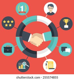 Customer Relationship Management - Vector Illustration