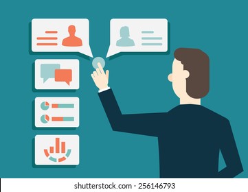 Customer Relationship Management - vector illustration