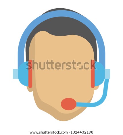 Customer representative or helpline flat icon