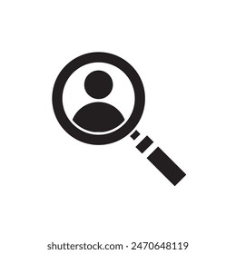 Customer research Icon. Audience, businessman, human resources, market, research, targeting , template for graphic and web design. vector illustration