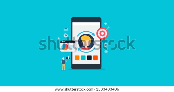 Customer Retargeting Digital Marketing Strategy Retargeing Stock Vector ...