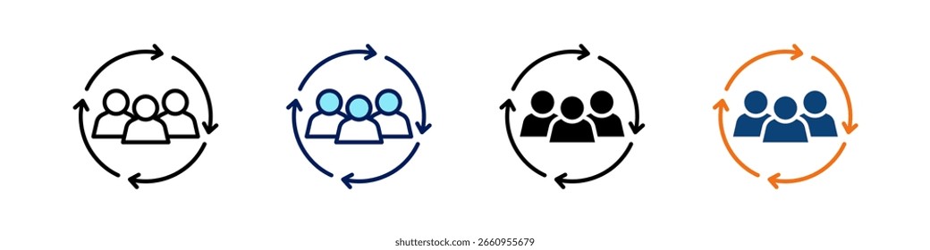 Customer Retention All In One Icon Multi Styles Vectorsatz