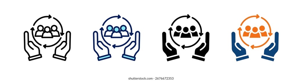 Customer Retention All In One Icon Multi Styles Vectorsatz