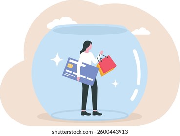 Customer retention and brand loyalty, satisfied customer return or come back or repeat buying product, marketing strategy concept, happy woman customer holding lovely heart shape cover with glass dome