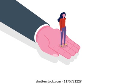 Customer retention, care concept.  Save customer loyalty. Vector illustration.

