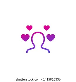 customer retention or client satisfaction icon, vector