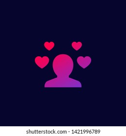 customer retention or client satisfaction icon with gradient