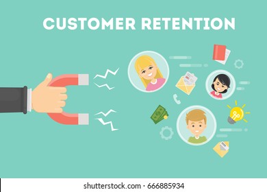 Customer retention concept. svg
