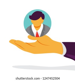 Customer retention concept. Attract the audience as marketing strategy. Traffic increase. Isolated vector flat illustration