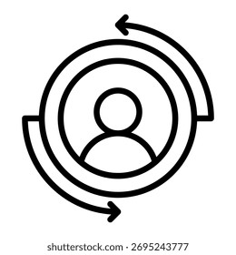 Customer Retention Cycle Icon Element For Design