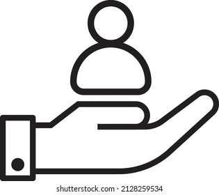 Icono de Retención del cliente. atención al cliente, servicio inclusivo total