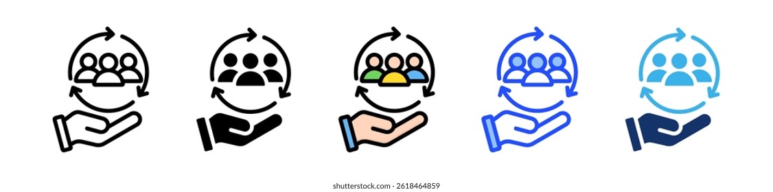 Customer Retention Icon Collection With Multiple Styles