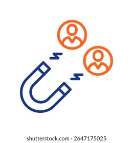 Ilustração do vetor de cor do ícone de retenção do cliente