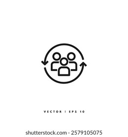 Customer Retention Icon. Editable Stroke