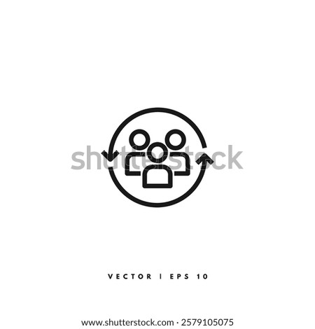 Customer Retention Icon. Editable Stroke