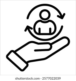 Customer Retention Icon Element For Design