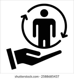 Customer Retention Icon Element For Design