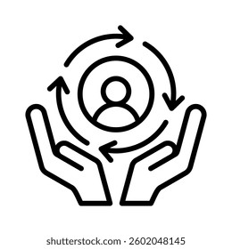 Customer Retention Icon Element for Design
