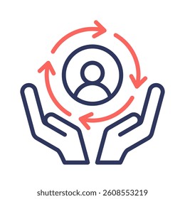 Customer Retention Icon Element for Design